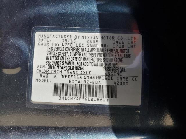 2016 NISSAN VERSA SV - 3N1CN7AP9GL818264