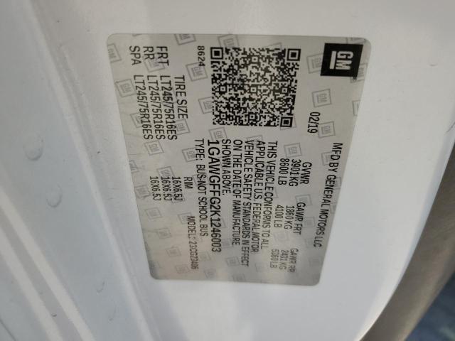 2019 CHEVROLET EXPRESS G2 - 1GAWGFFG2K1246003