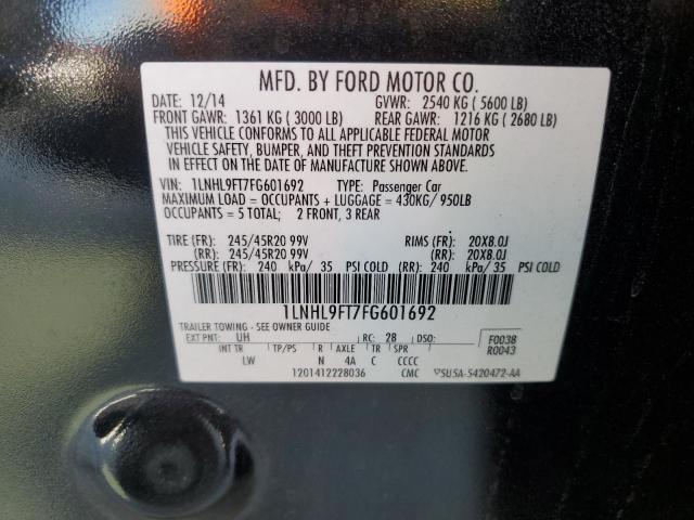 2015 LINCOLN MKS 1LNHL9FT7FG601692