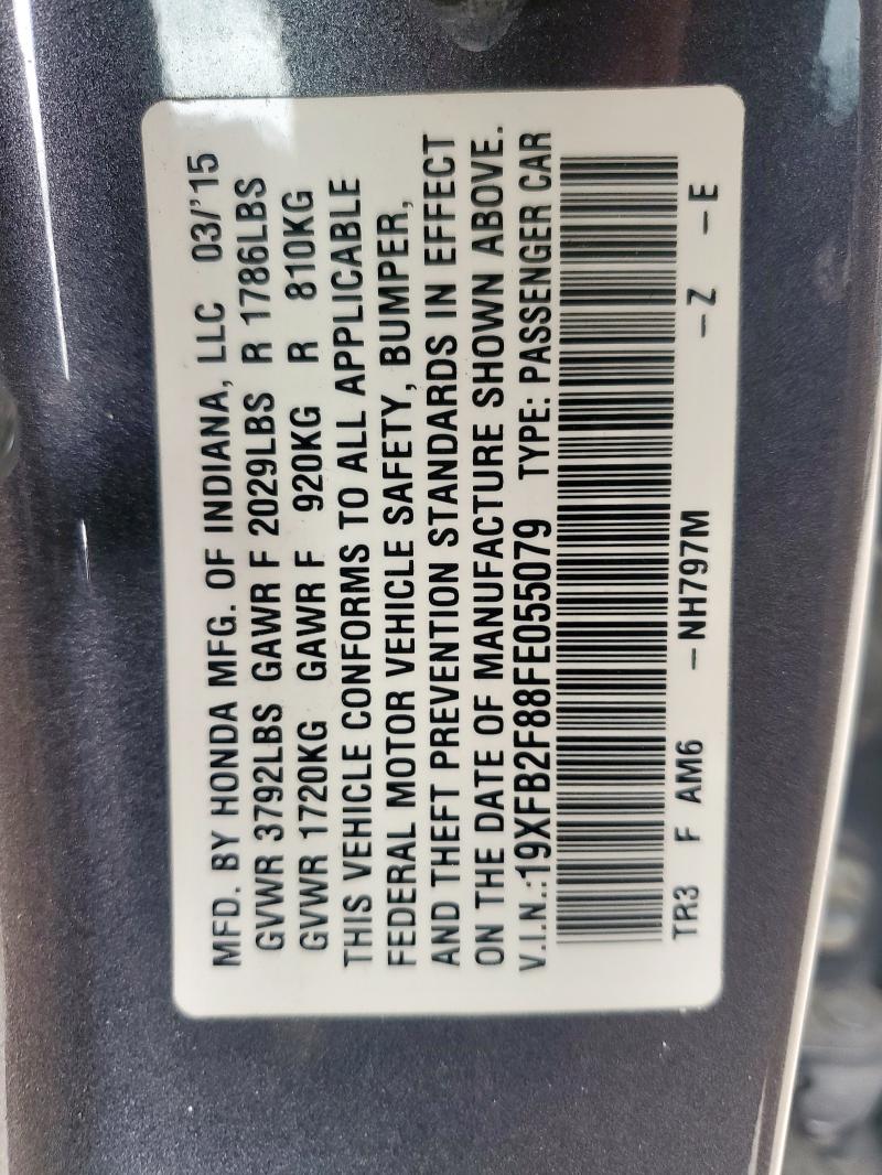 2015 HONDA CIVIC EX - 19XFB2F88FE055079