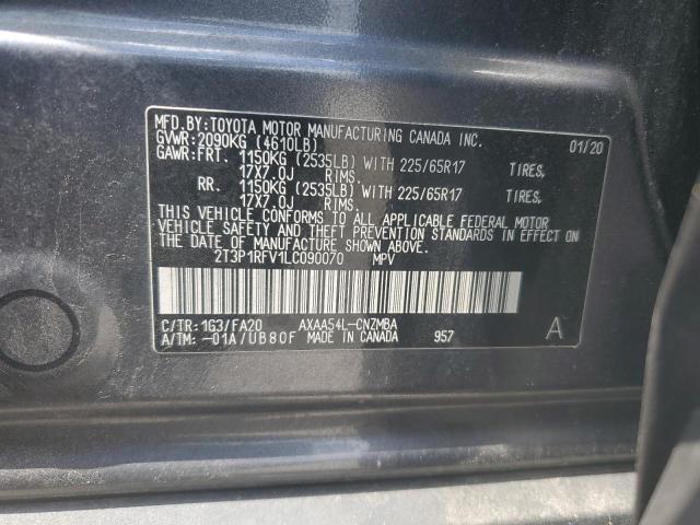 2020 TOYOTA RAV4 XLE - 2T3P1RFV1LC090070