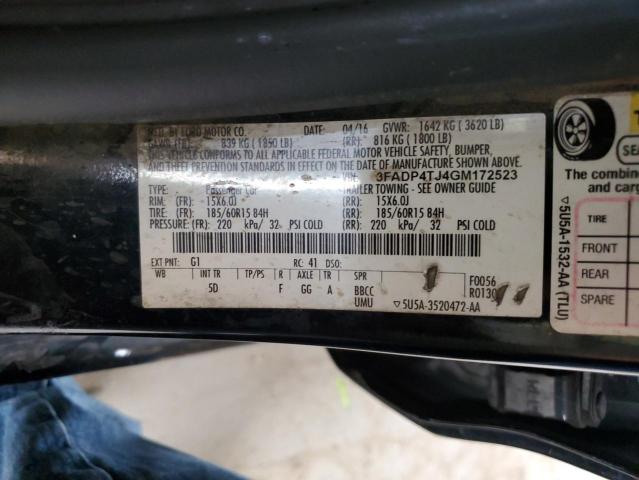 2016 FORD FIESTA S - 3FADP4TJ4GM172523