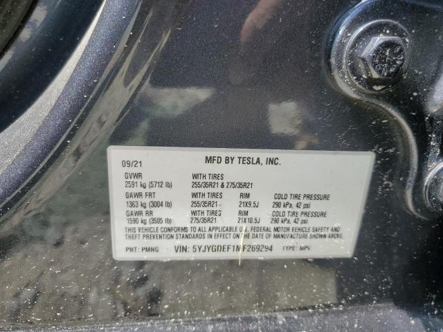 2021 TESLA MODEL Y - 5YJYGDEF1MF269294