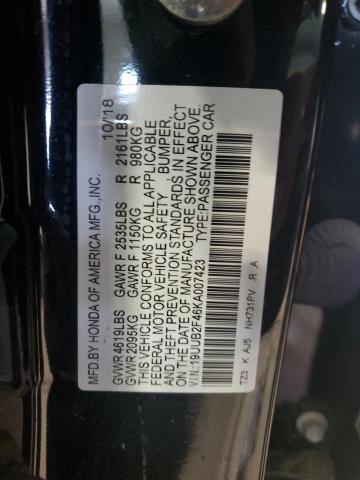 2019 ACURA TLX TECHNO 19UUB2F46KA007423