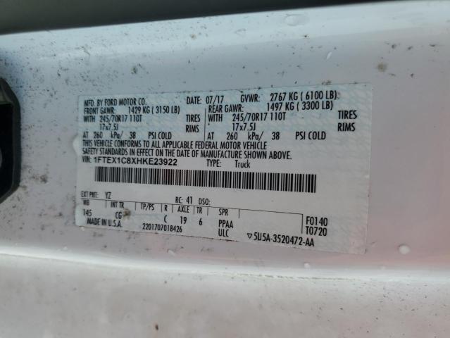 2017 FORD F150 SUPER - 1FTEX1C8XHKE23922