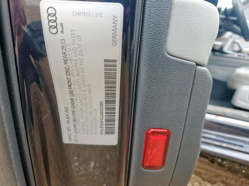 2018 AUDI A4 PREMIUM WAUENAF43JA042680