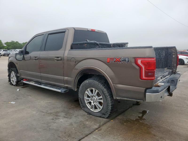 FORD F150 SUPER 2017 brown crew pic gas 1FTEW1EF9HFC80923 photo #3