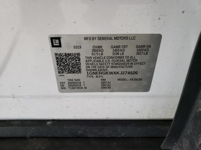 2019 CHEVROLET TRAVERSE L - 1GNERGKWXKJ274526