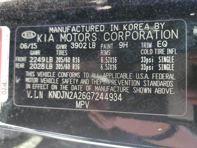 2016 KIA SOUL - KNDJN2A26G7244934