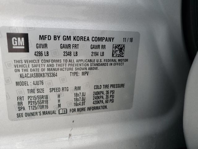 2019 BUICK ENCORE PRE - KL4CJASB0KB793364