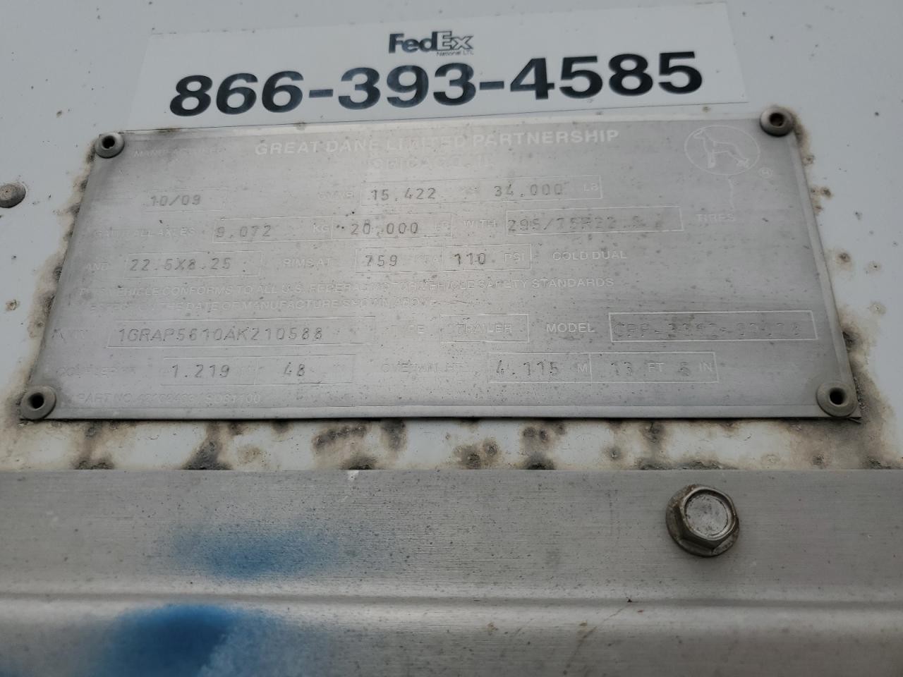 Lot #3206330110 2010 GREA TRAILER