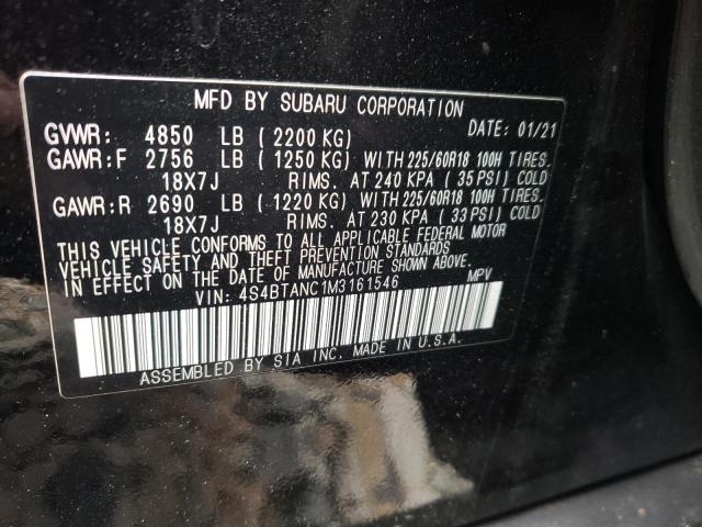 2021 SUBARU OUTBACK LI 4S4BTANC1M3161546