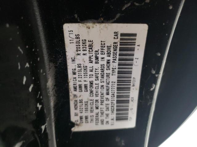 2016 HONDA ACCORD SPO - 1HGCR2F51GA077712