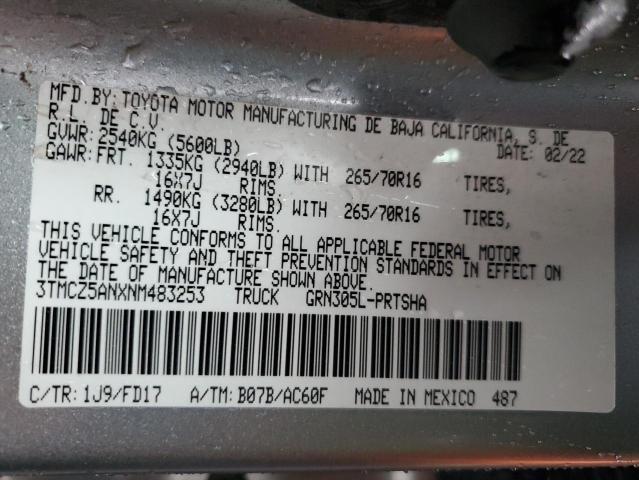 2022 TOYOTA TACOMA DOU - 3TMCZ5ANXNM483253