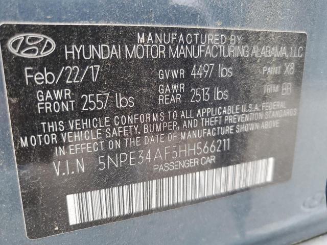 2017 HYUNDAI SONATA SPO 5NPE34AF5HH566211