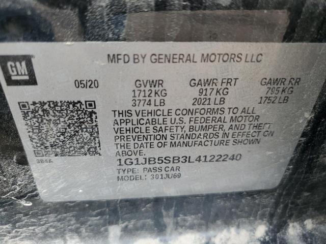 2020 CHEVROLET SONIC LS 1G1JB5SB3L4122240