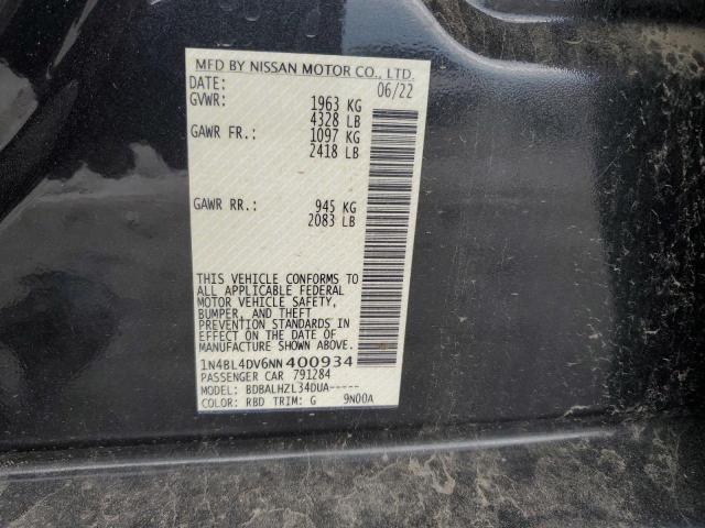 2022 NISSAN ALTIMA SV - 1N4BL4DV6NN400934