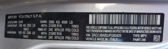 2018 JEEP RENEGADE S - ZACCJBAB2JPG92425