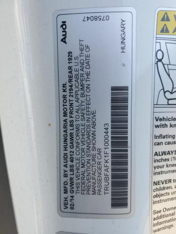 2015 AUDI TT TRUBFAFK1F1000443
