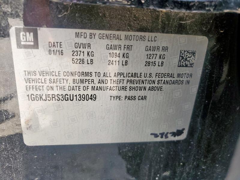 2016 CADILLAC CT6 PLATIN - 1G6KJ5RS3GU139049