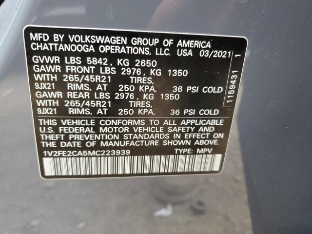 2021 VOLKSWAGEN ATLAS CROS 1V2FE2CA5MC223939