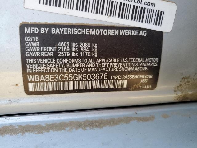 2016 BMW 328 XI SUL - WBA8E3C55GK503676