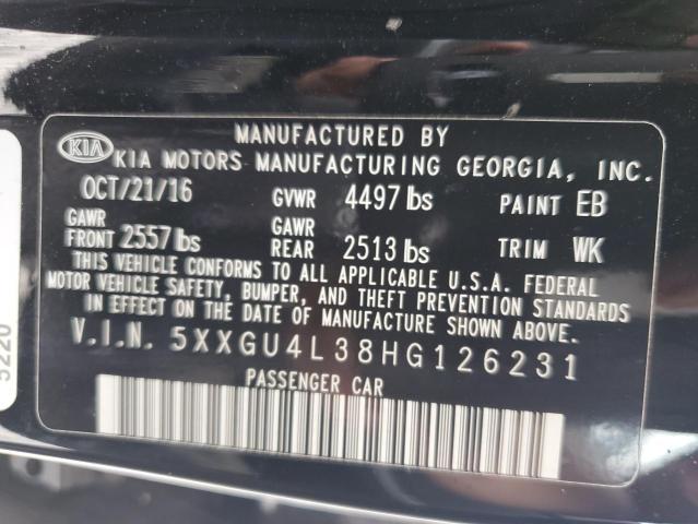2017 KIA OPTIMA EX - 5XXGU4L38HG126231