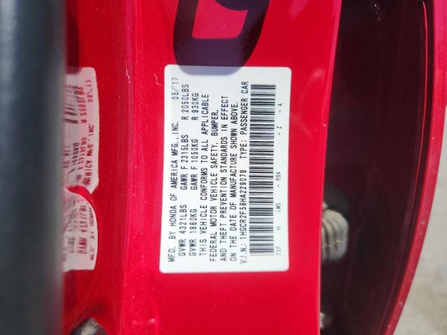 2017 HONDA ACCORD SPORT 1HGCR2F58HA229079