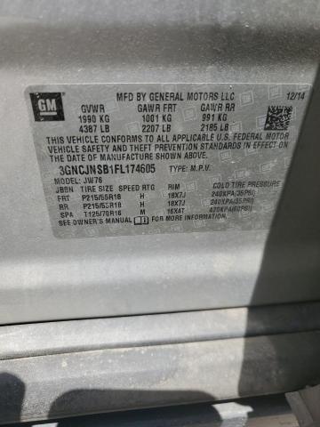 2015 CHEVROLET TRAX LTZ 3GNCJNSB1FL174605