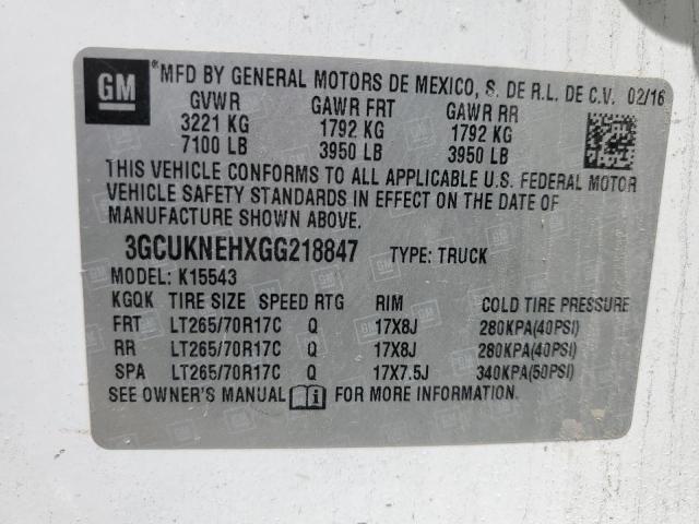 2016 CHEVROLET SILVERADO 3GCUKNEHXGG218847