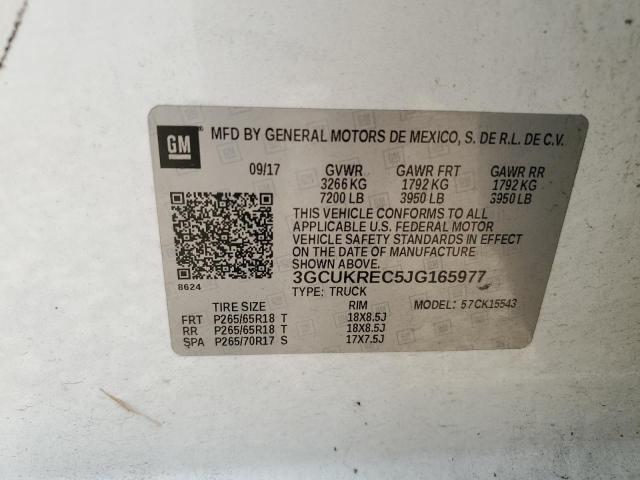 2018 CHEVROLET SILVERADO - 3GCUKREC5JG165977