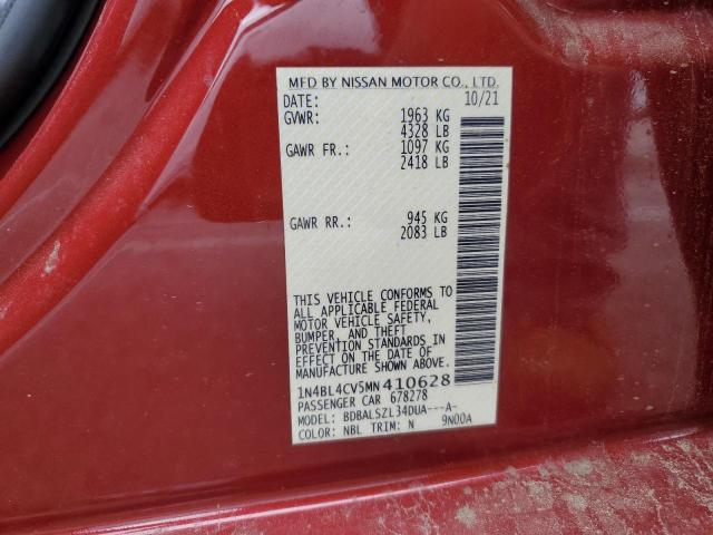 2021 NISSAN ALTIMA SR 1N4BL4CV5MN410628