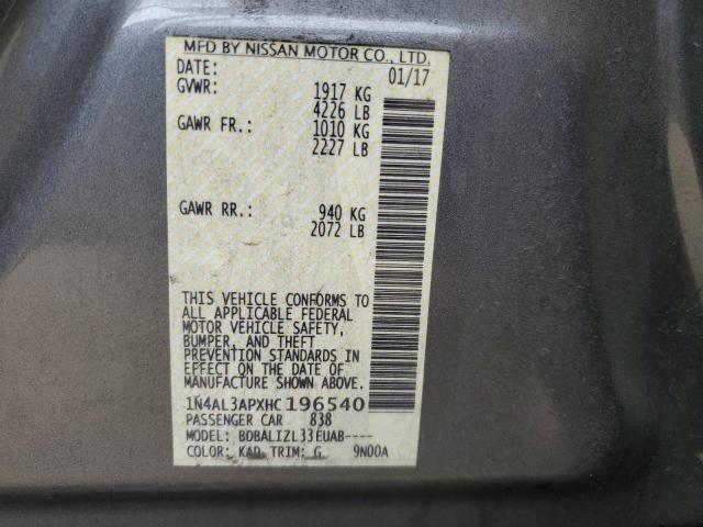 2017 NISSAN ALTIMA 2.5 - 1N4AL3APXHC196540