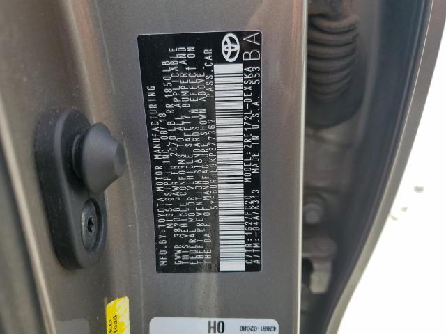 2019 TOYOTA COROLLA L - 5YFBURHE8KP877362