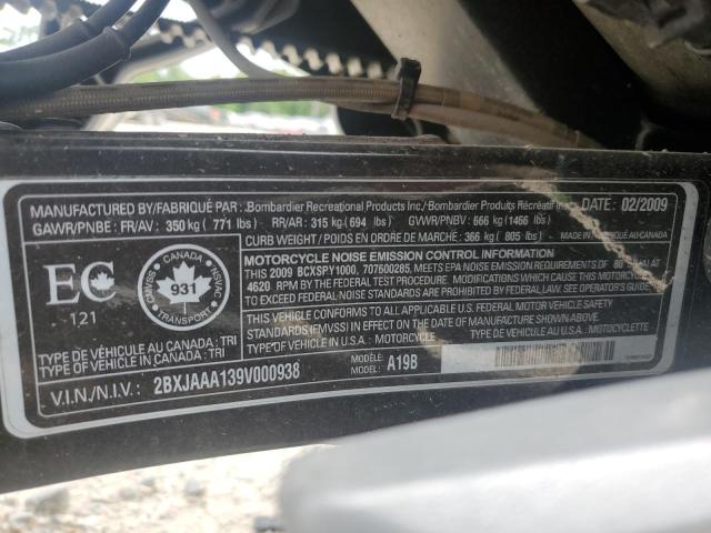 2009 CAN-AM SPYDER ROA 2BXJAAA139V000938