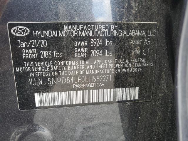 2020 HYUNDAI ELANTRA SE 5NPD84LF0LH582271