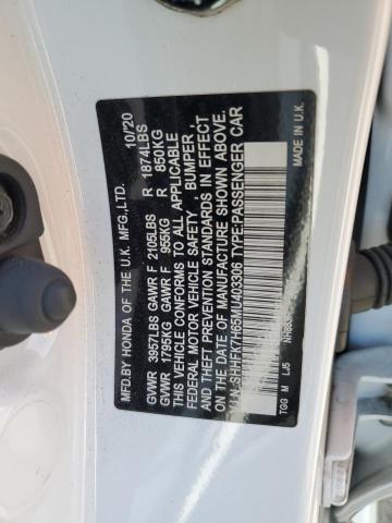 2021 HONDA CIVIC EX - SHHFK7H65MU403306