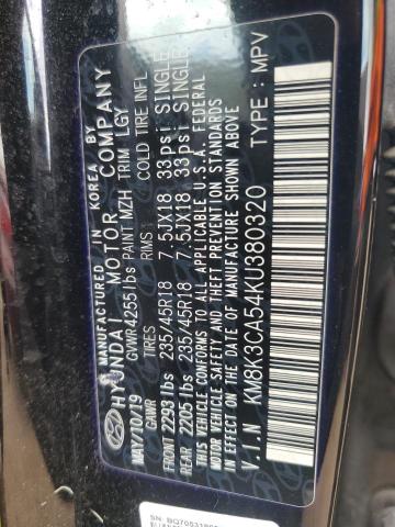 2019 HYUNDAI KONA LIMIT KM8K3CA54KU380320