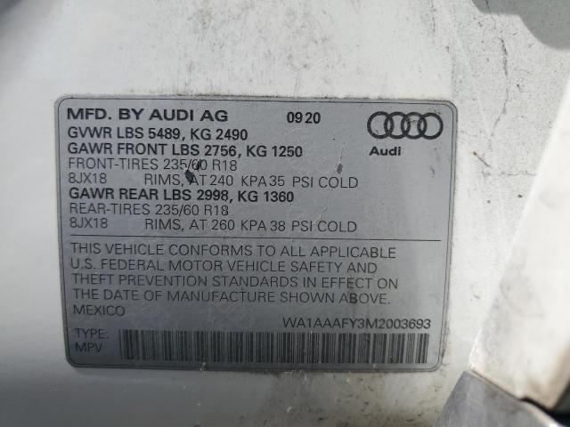 2021 AUDI Q5 PREMIUM - WA1AAAFY3M2003693