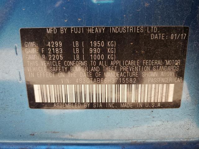 2017 SUBARU IMPREZA PR 4S3GTAB66H3715582