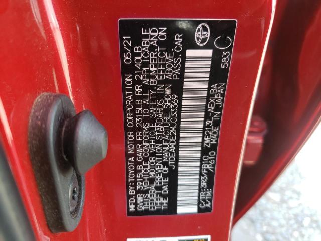 2021 TOYOTA COROLLA LE - JTDEAMDE2MJ033369