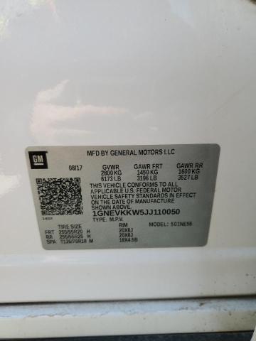 2018 CHEVROLET TRAVERSE H 1GNEVKKW5JJ110050