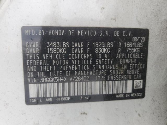 2020 HONDA FIT LX - 3HGGK5H4XLM726402