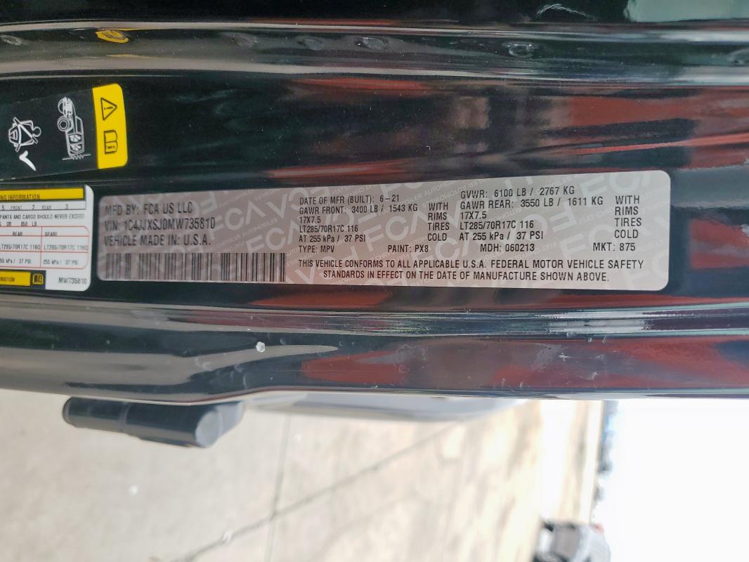 2021 JEEP WRANGLER U - 1C4JJXSJ0MW735810