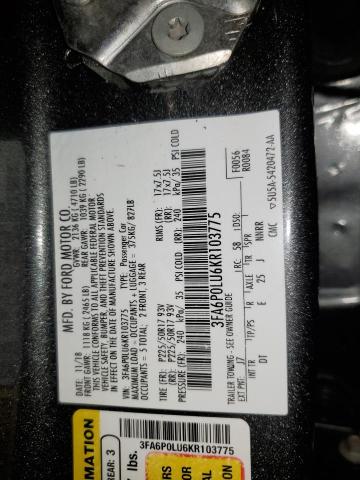 2019 FORD FUSION SE 3FA6P0LU6KR103775