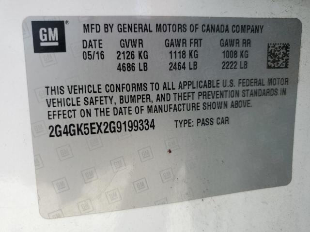 2016 BUICK REGAL 2G4GK5EX2G9199334