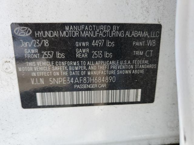 2018 HYUNDAI SONATA SPO 5NPE34AF8JH684890