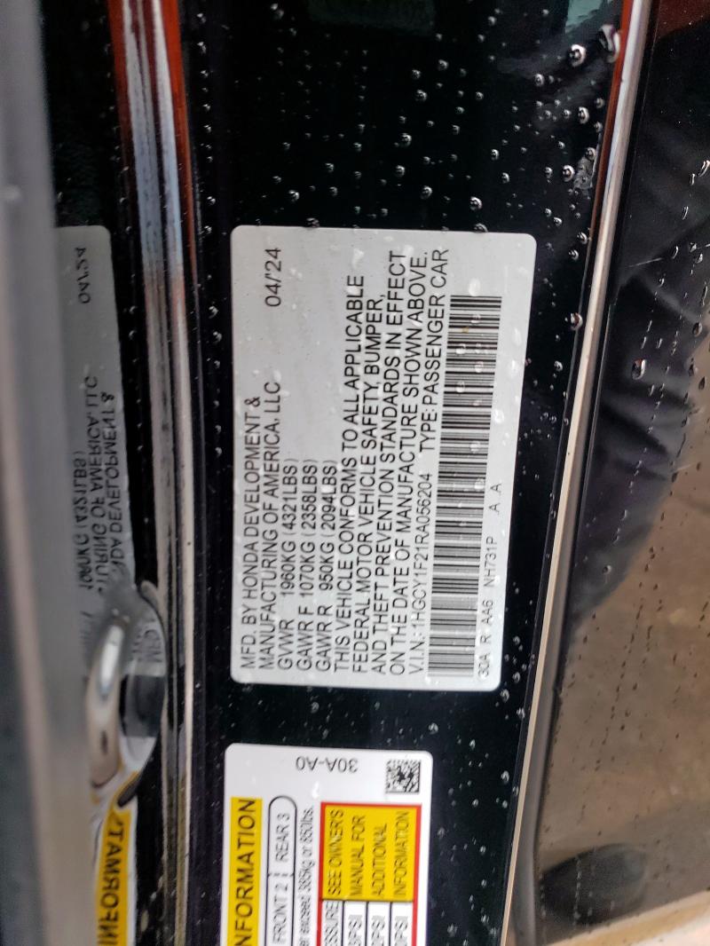 2024 HONDA ACCORD LX - 1HGCY1F21RA056204
