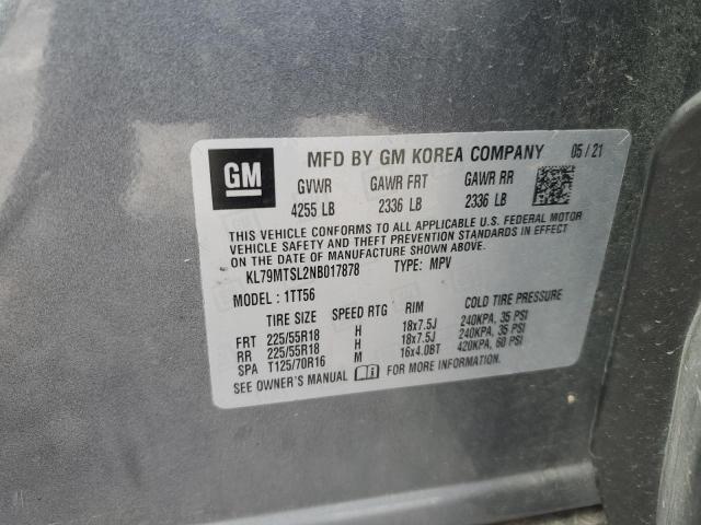 2022 CHEVROLET TRAILBLAZE - KL79MTSL2NB017878