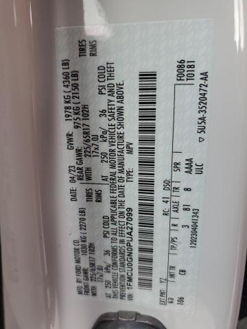 2023 FORD ESCAPE ACT - 1FMCU0GN0PUA27099